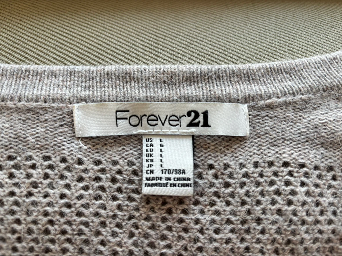 Forever 21 Knit Cardigan Beige Large - photo 4