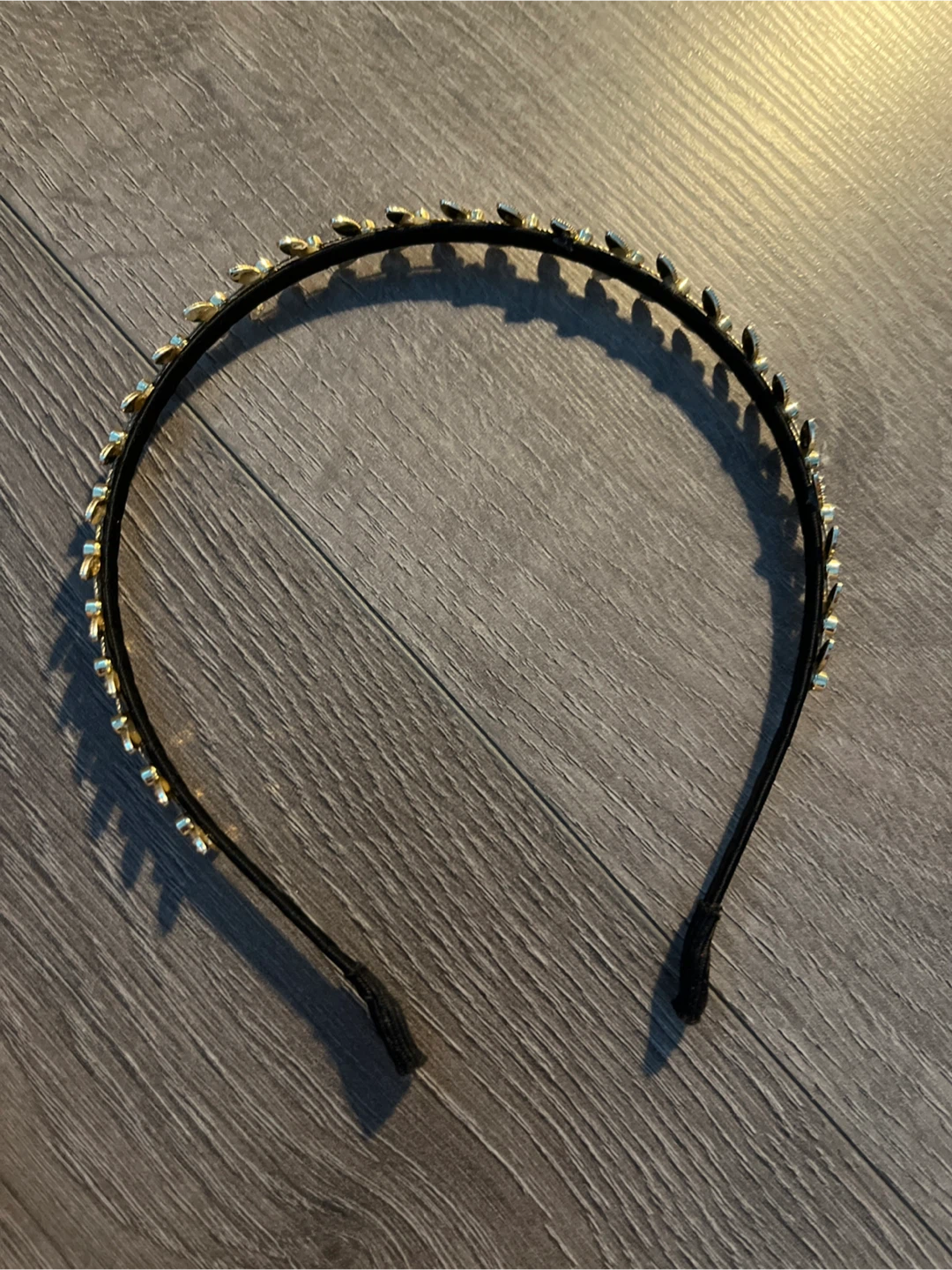 Gold Tone Leaf Headband