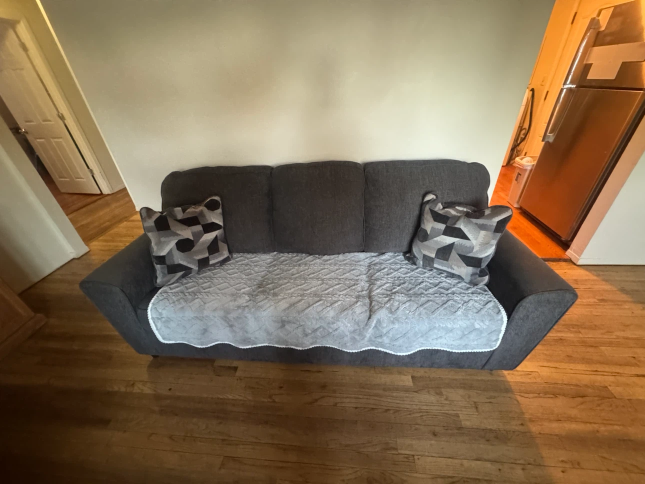 Dark Gray Two-Seater Sofa