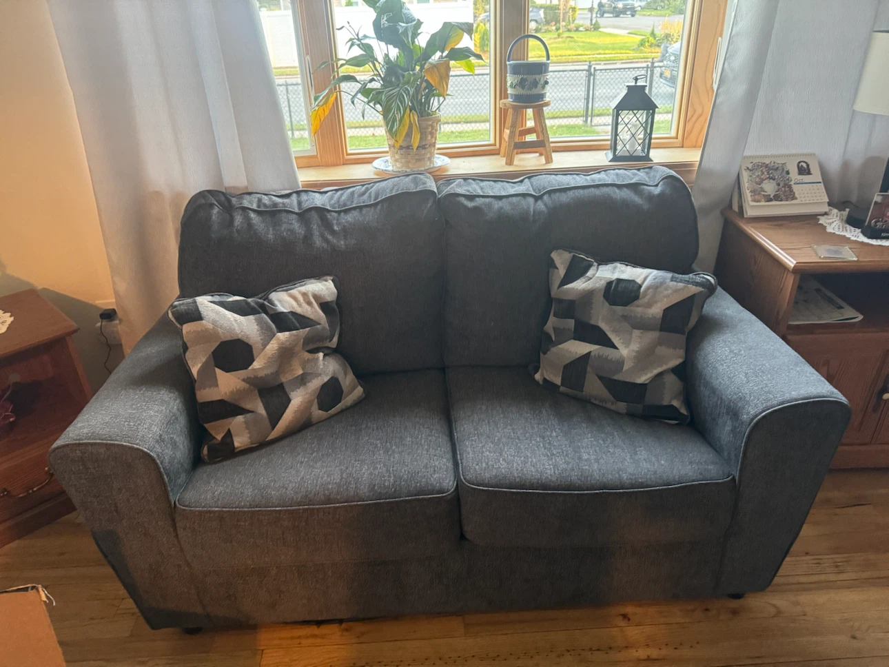 Dark Gray Two-Seater Sofa - photo 2