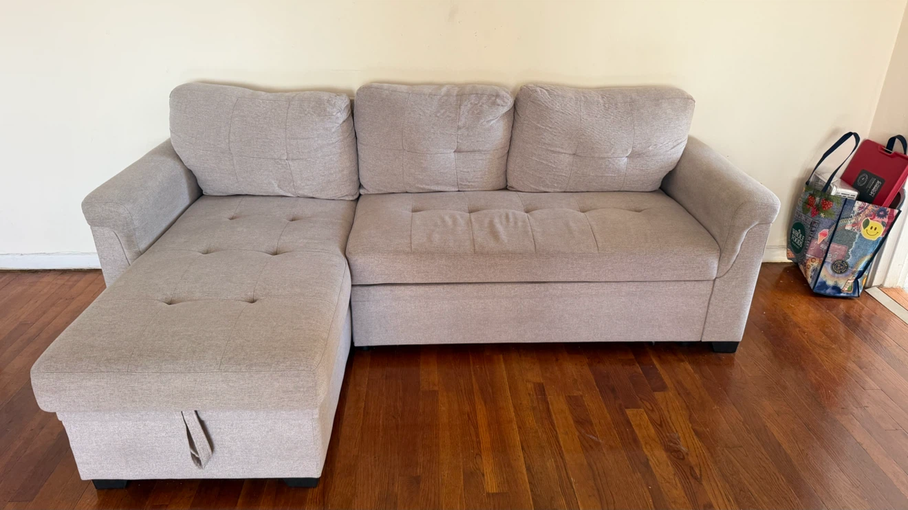 Bowery Hill Reversible Sectional Sleeper Sofa with Storage