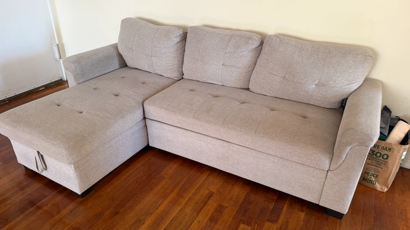 Bowery Hill Reversible Sectional Sleeper Sofa with Storage - photo 2