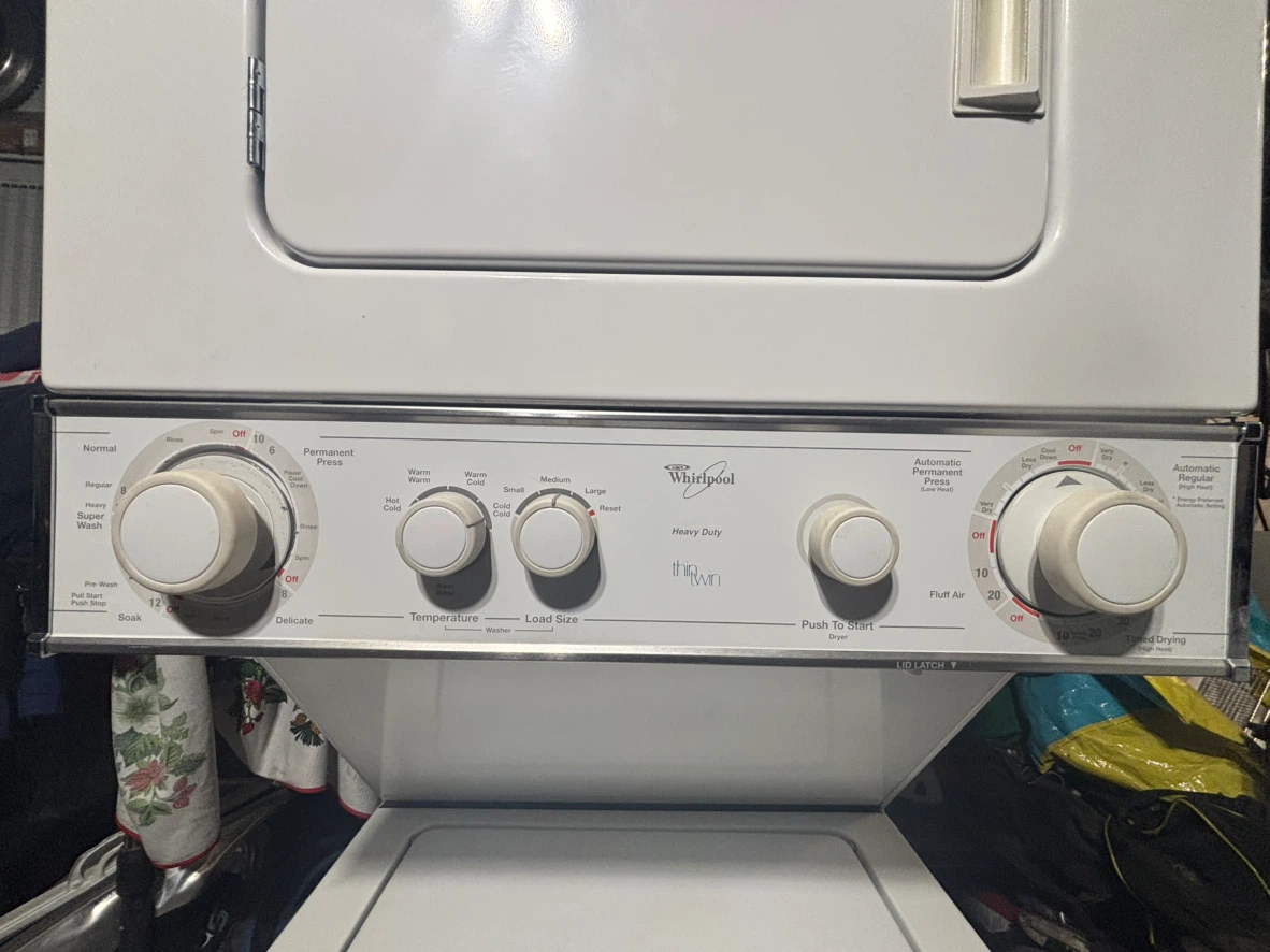 Whirlpool stacked washer and dryer unit - photo 2
