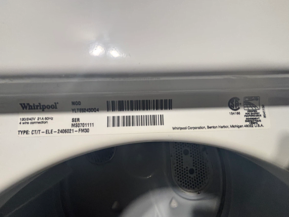 Whirlpool stacked washer and dryer unit - photo 5