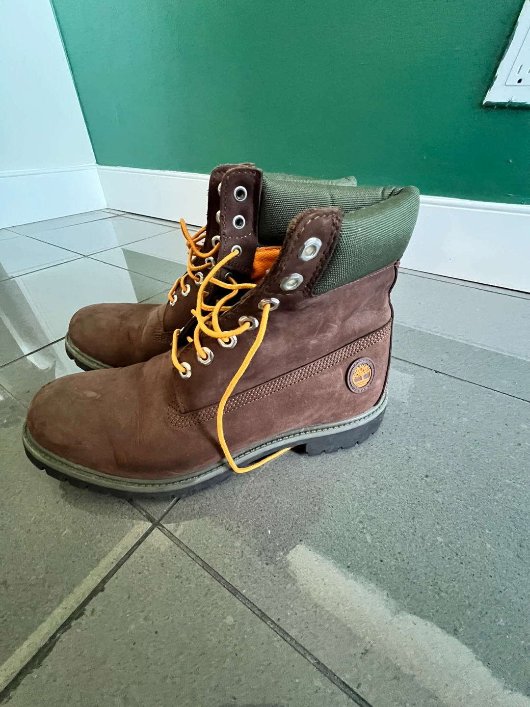 Timberland Premium Brown Leather Boots size 10.5