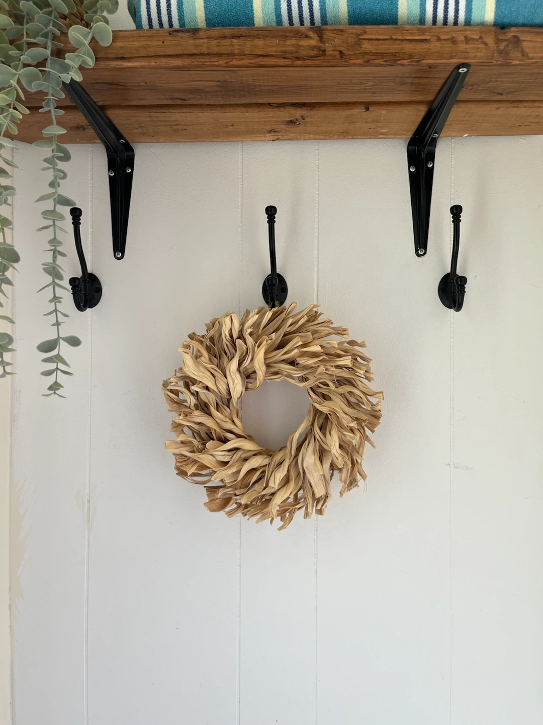 Natural Corn Husk Wreath - photo 2
