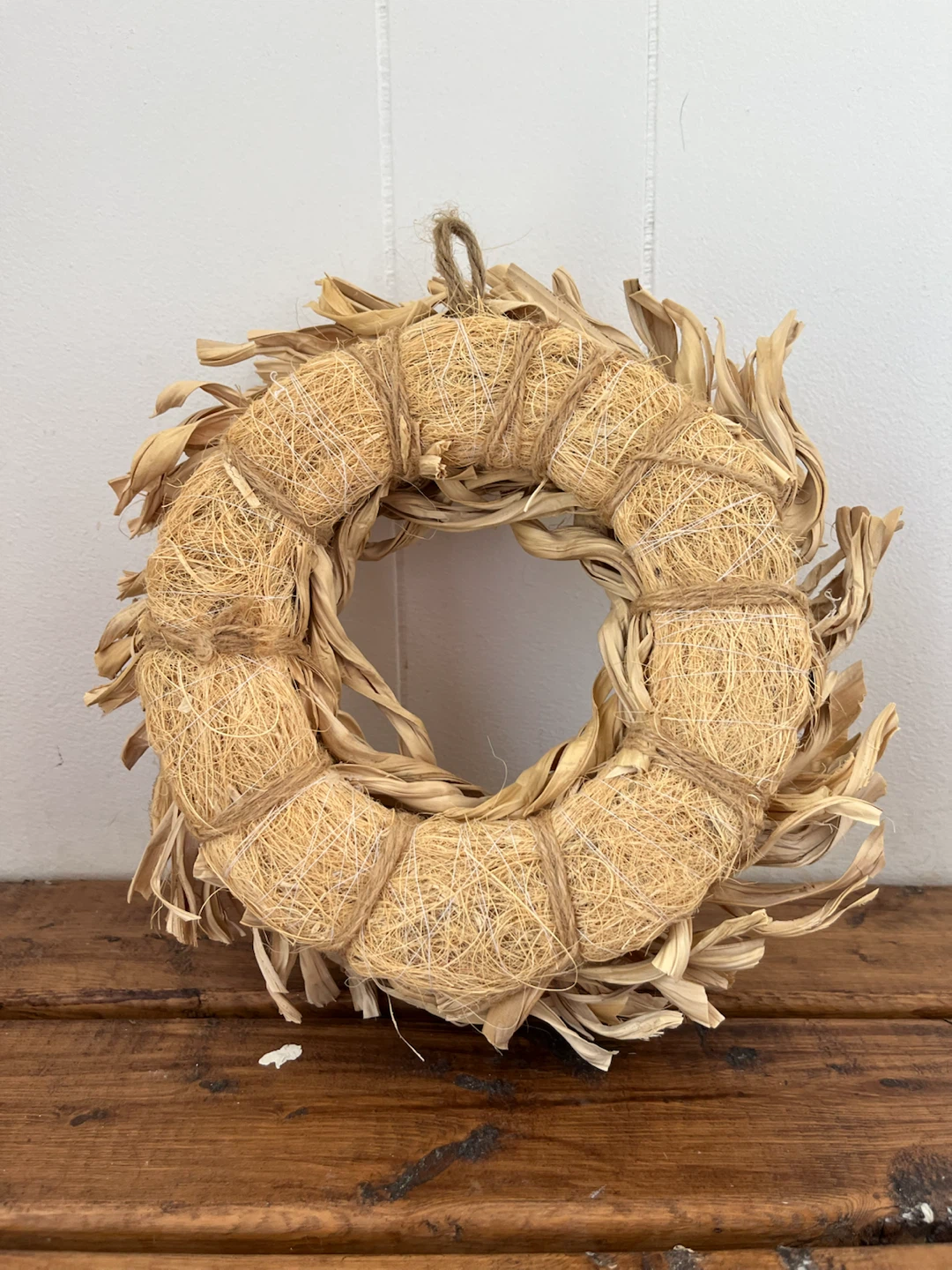 Natural Corn Husk Wreath - photo 3