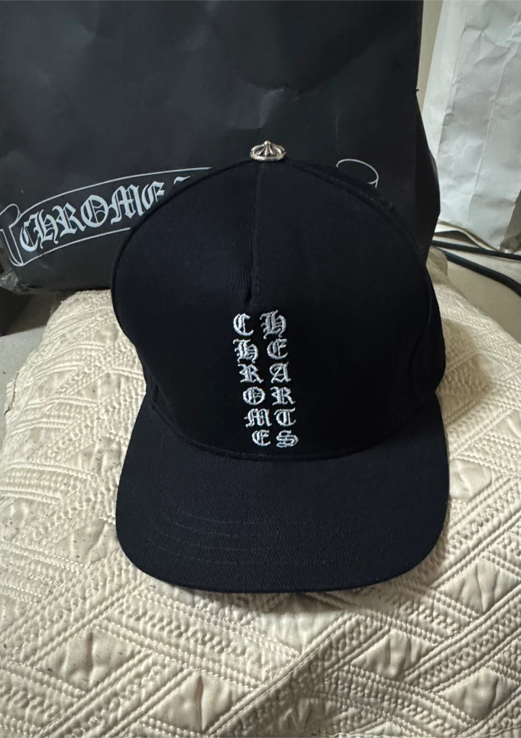 Chrome Hearts “Vertical Logo Hat”