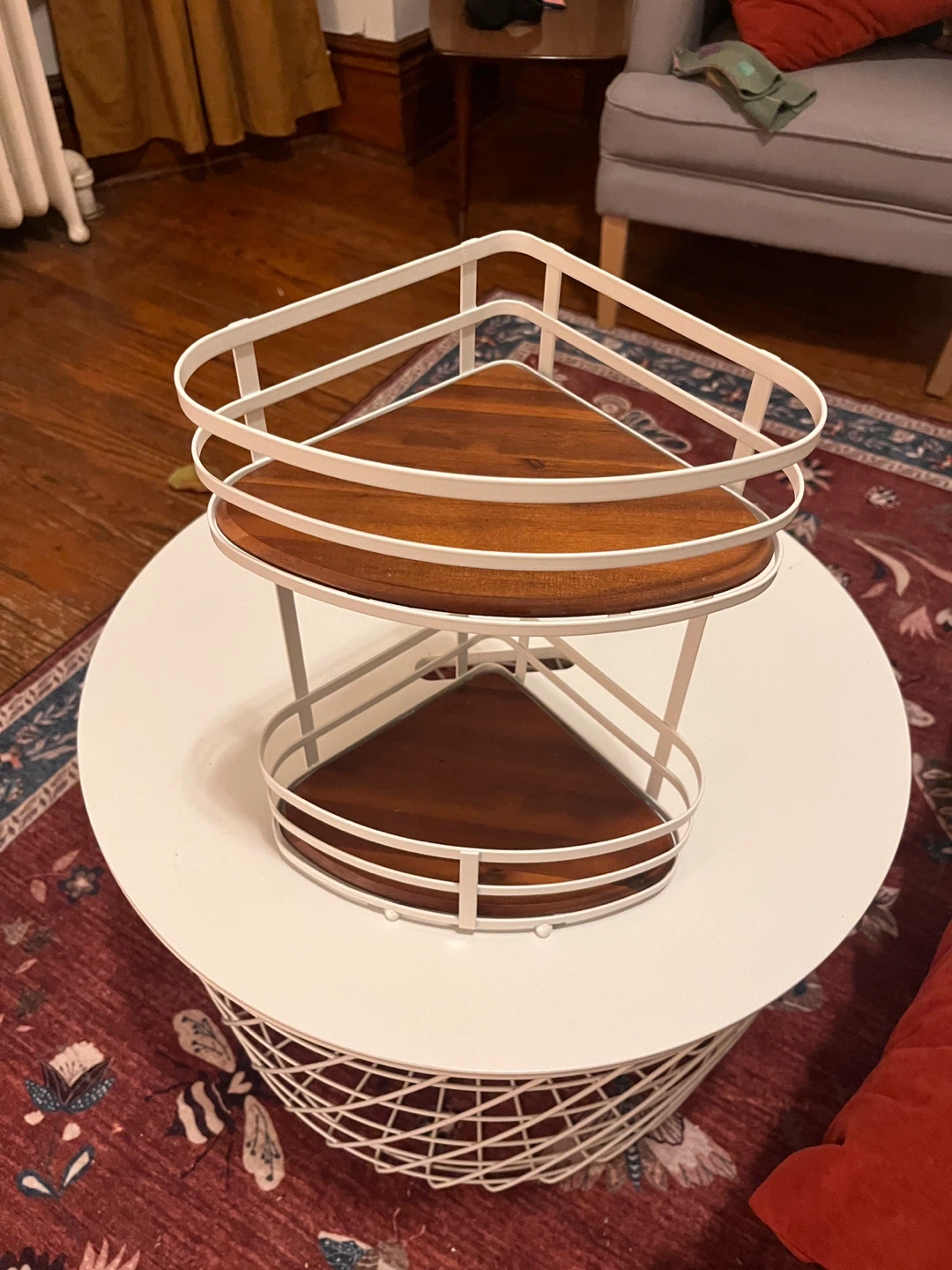 Two-Tier Corner Counter Shelf