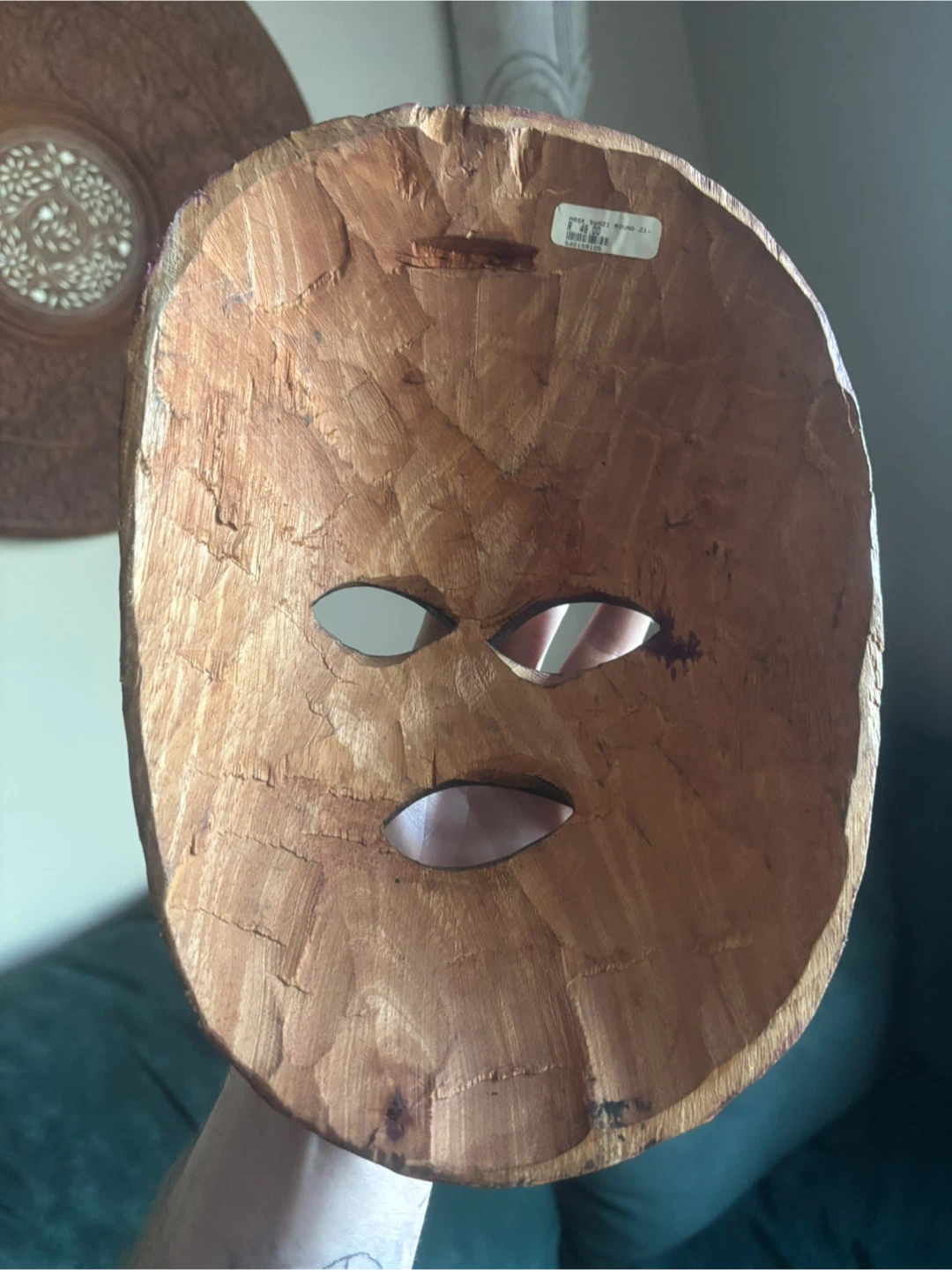 Swazi Hand-Carved Round Decorative Mask - photo 4