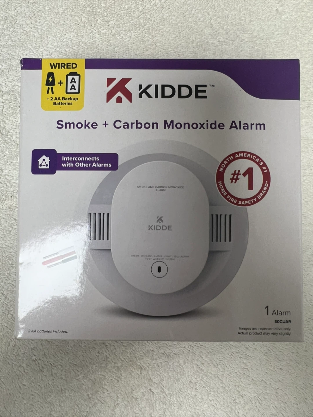 Kidde Smoke + Carbon Monoxide Alarm 30CUAR