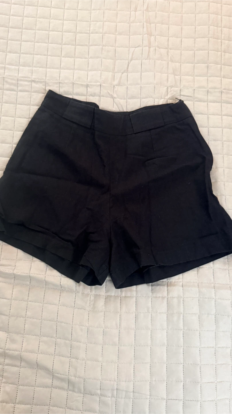 Black Tailored Shorts