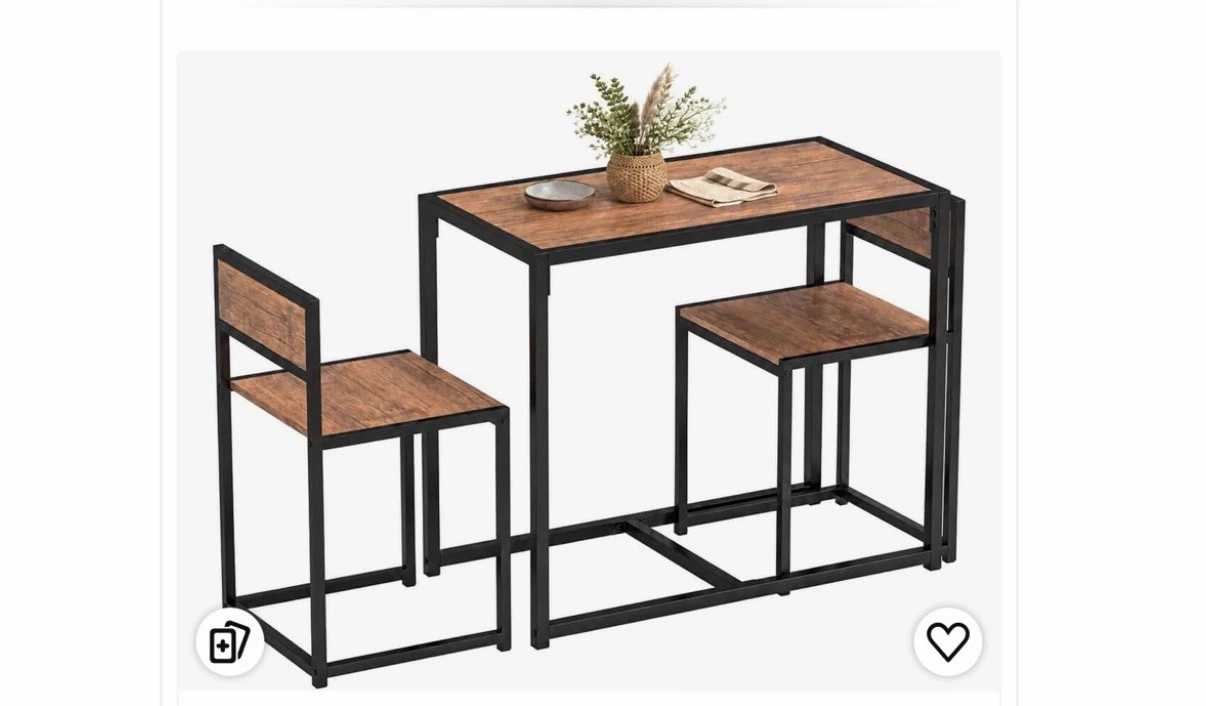 Structube 3-Piece Dining Table Set for 2