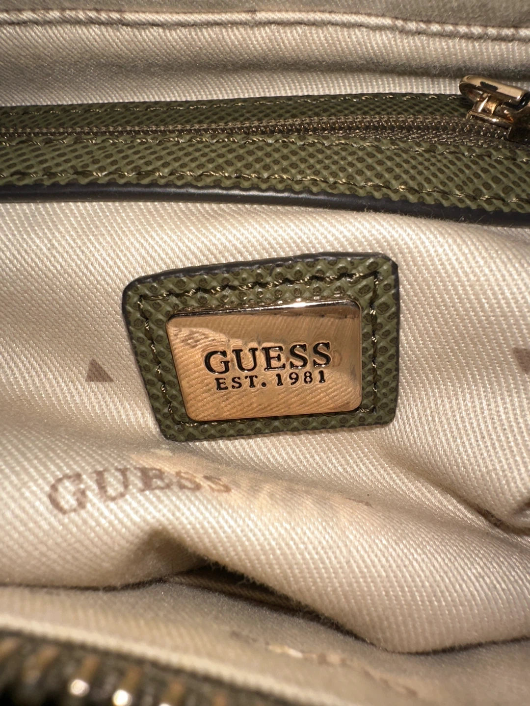 Guess Olive Green Tote Bag - photo 4