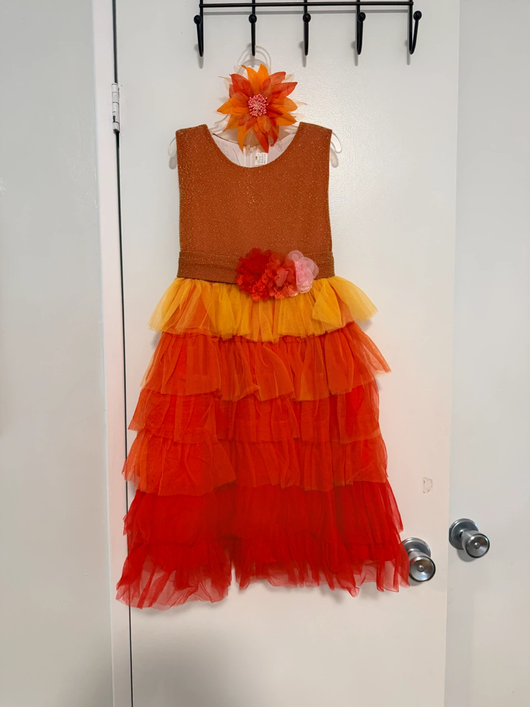 Girls Ombre Tulle Dress with Hair Clip