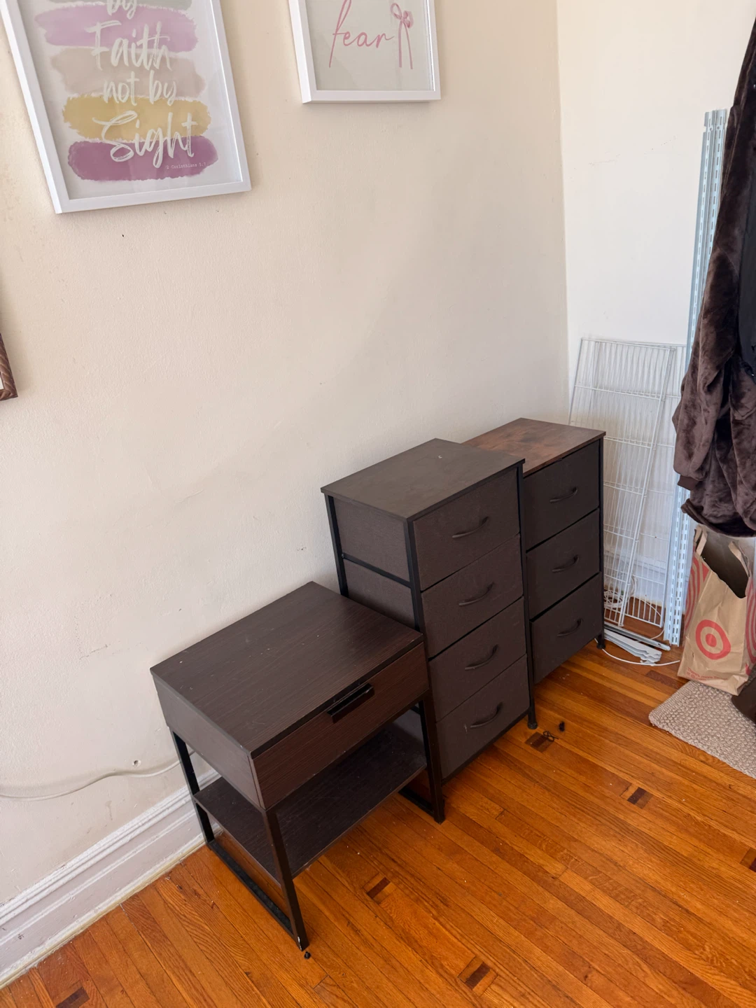 Set of 3 dark brown storage units - photo 2