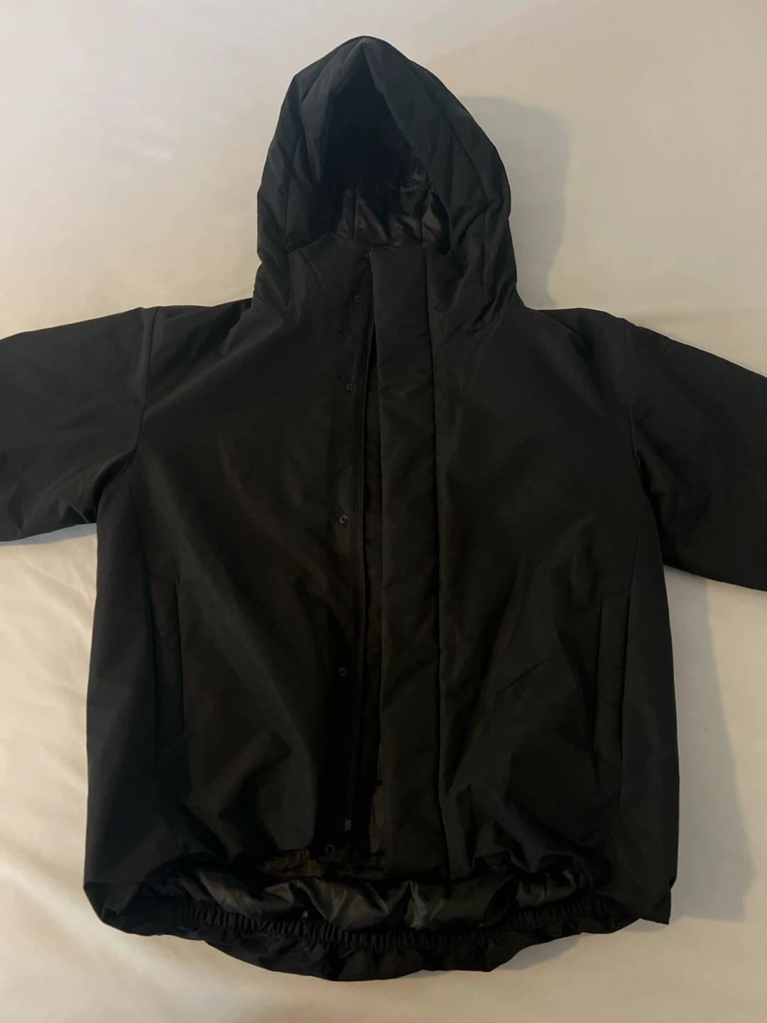 Black Hooded Insulated Jacket