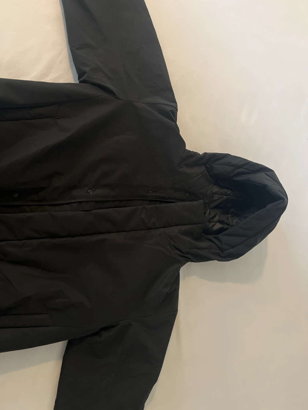 Black Hooded Insulated Jacket - photo 2