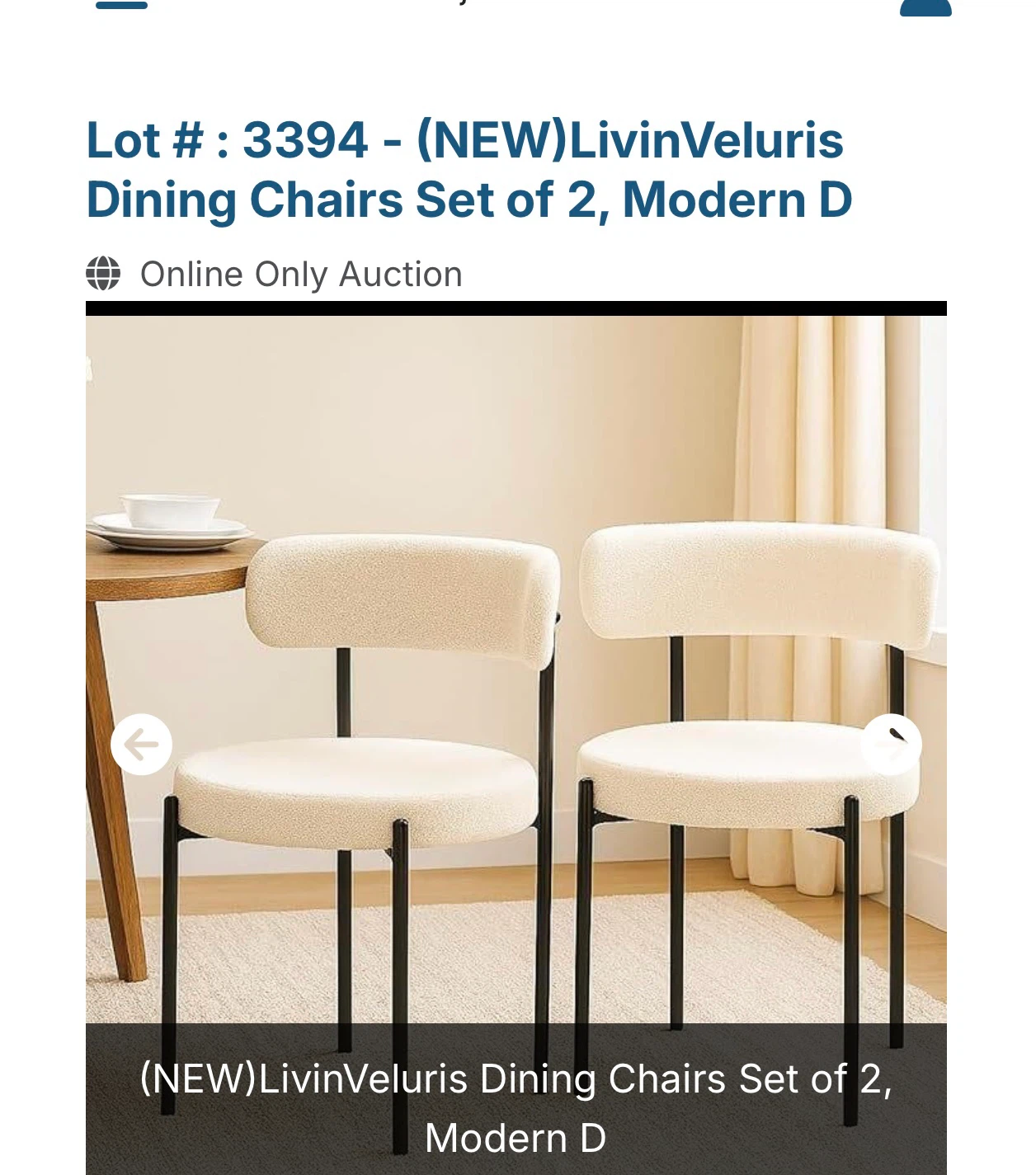 LivinVeluris Dining Chairs Set of 2