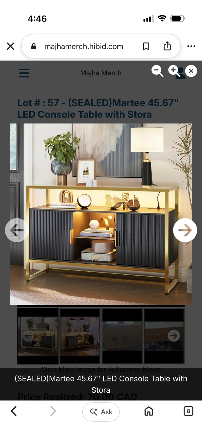 Martee 45.67 inch LED Console Table with Storage