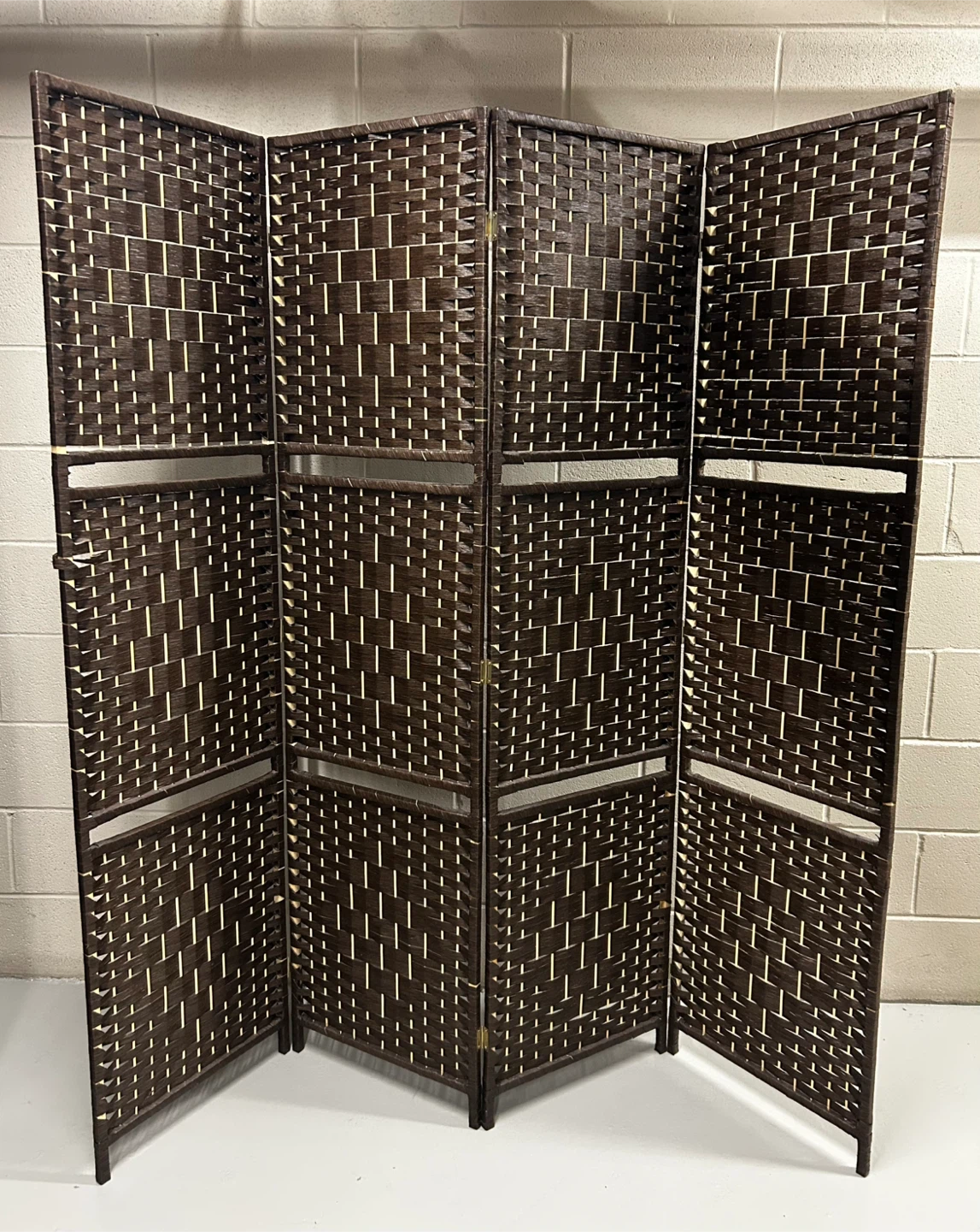 Dark Brown Woven Room Divider - photo 2