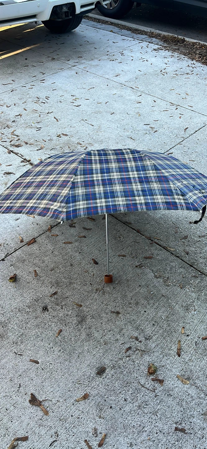 Plaid Pattern Folding Umbrella - photo 2