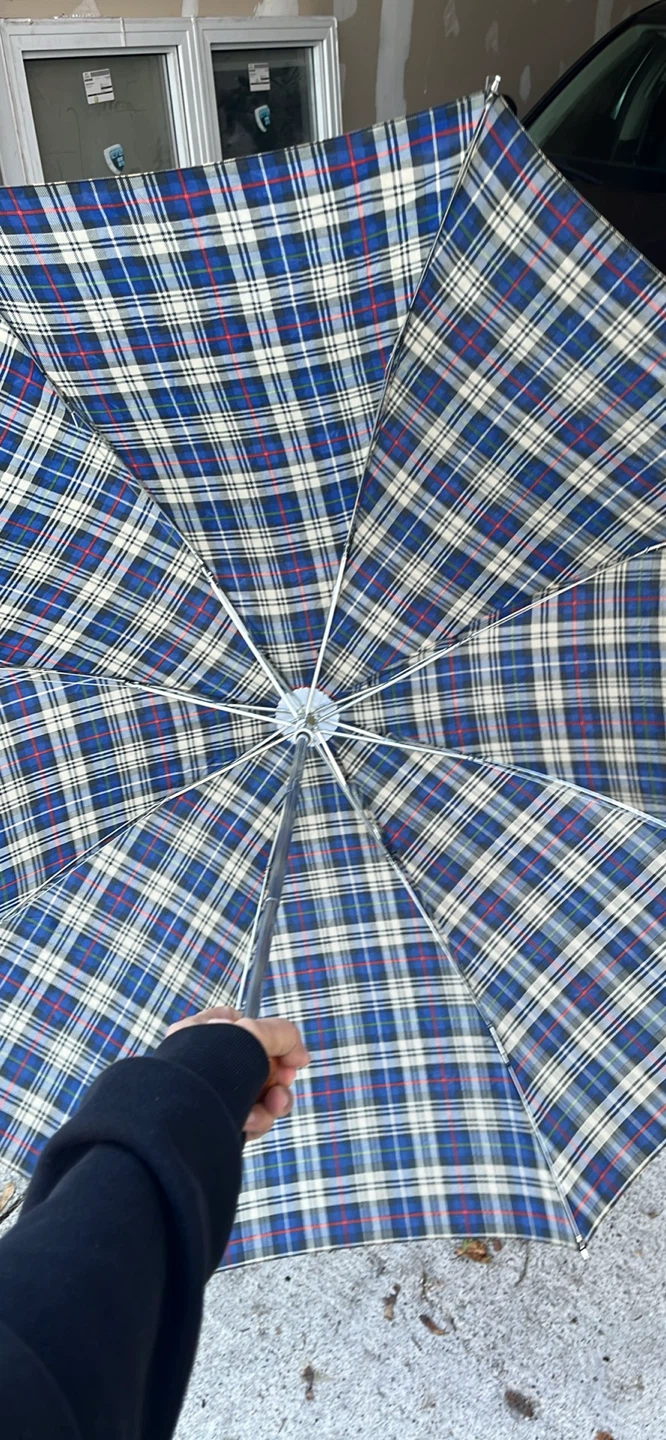 Plaid Pattern Folding Umbrella - photo 4