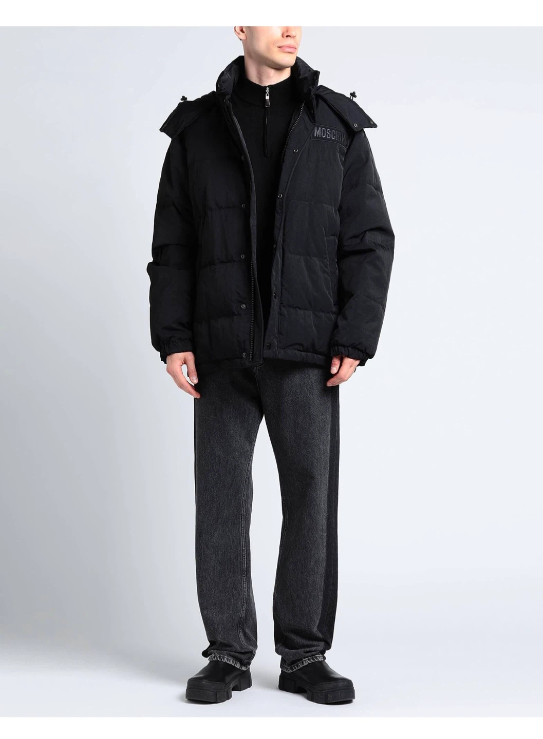 New Moschino Black Puffer Jacket size 40 - photo 3