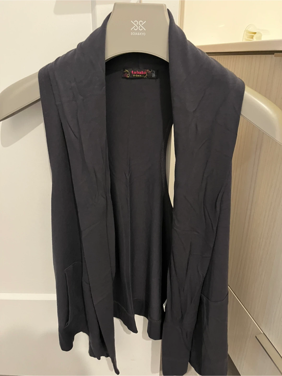 Talula Black Sleeveless Cardigan Vest