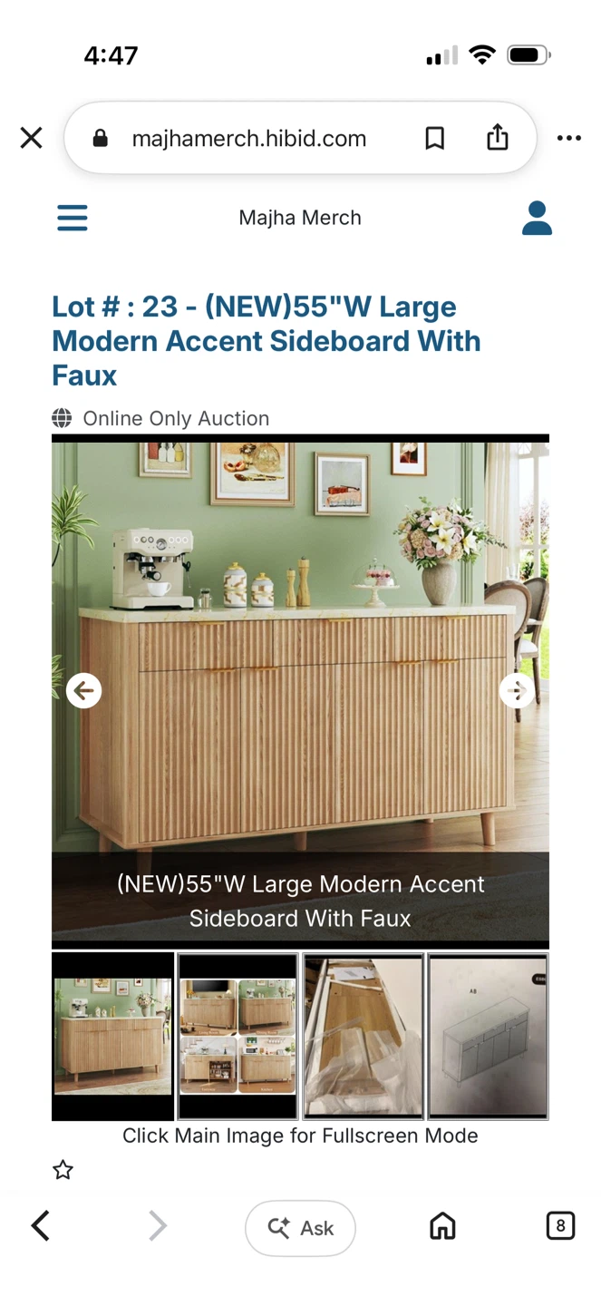 Modern Accent Sideboard 55 inch