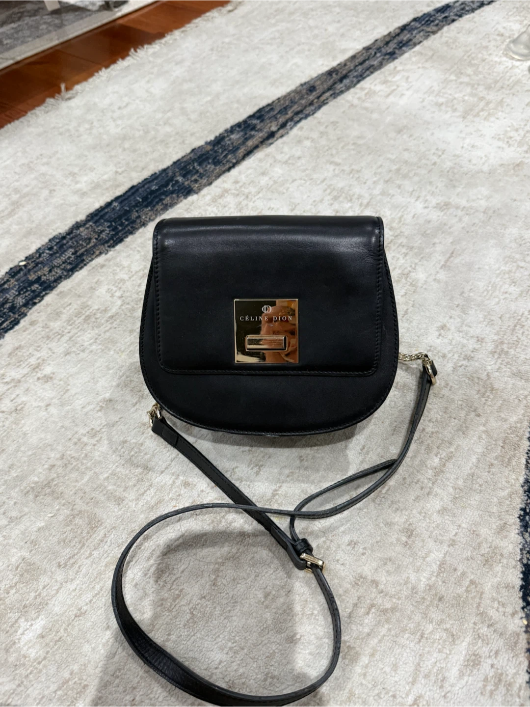 Celine Dion black crossbody bag