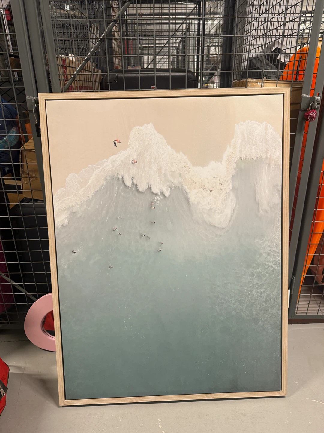 Large Ocean Beach Framed Canvas Wall Art