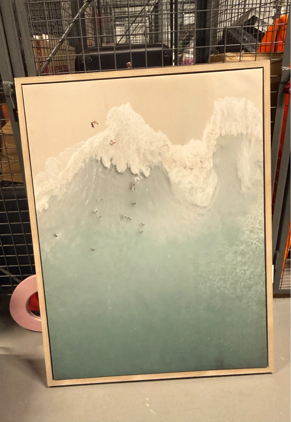 Large Ocean Beach Framed Canvas Wall Art - photo 2