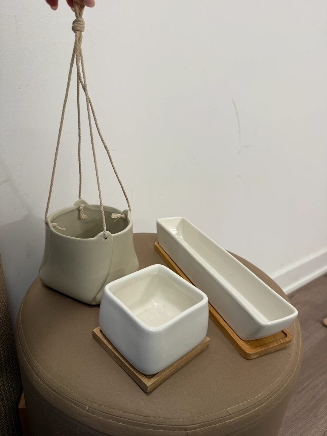 Set of 3 Ceramic Planters