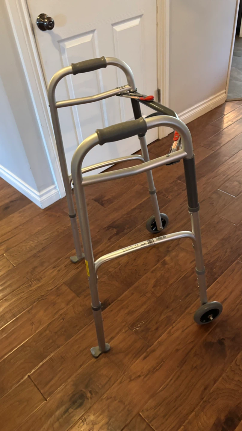 Drive Deluxe Folding Two-Button Walker With 5" Wheels - photo 2
