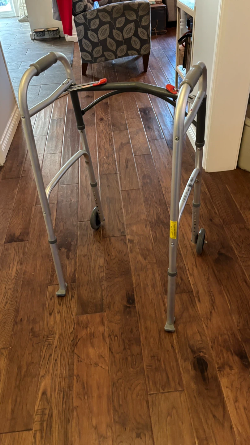 Drive Deluxe Folding Two-Button Walker With 5" Wheels - photo 3