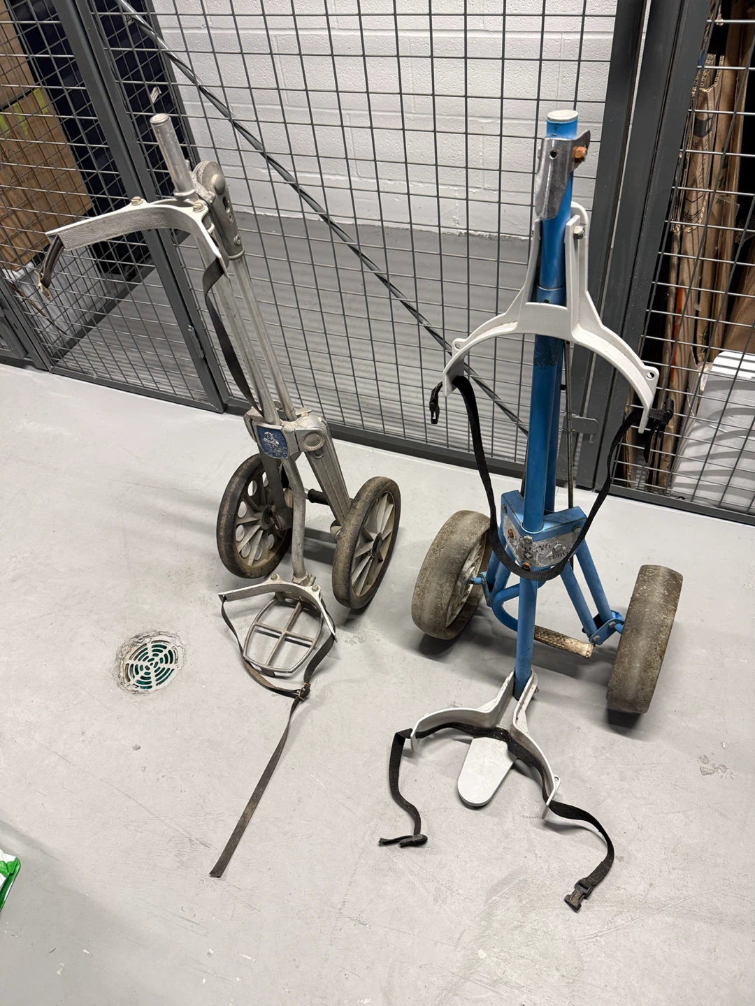 Two Vintage Golf Pull Carts