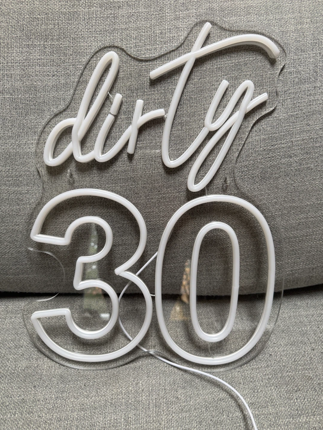 Dirty 30 LED Neon Sign