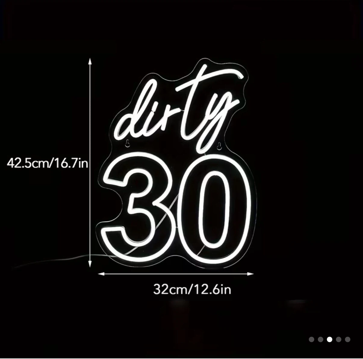 Dirty 30 LED Neon Sign - photo 2