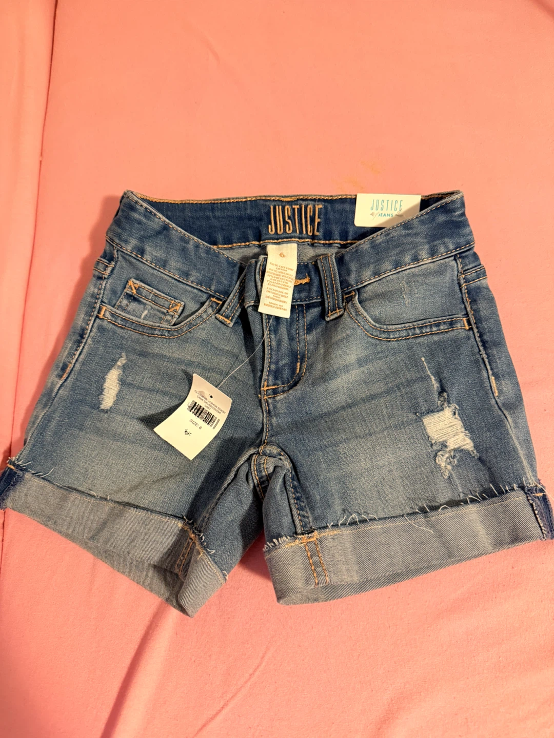 Justice Jeans Denim Shorts Size 6