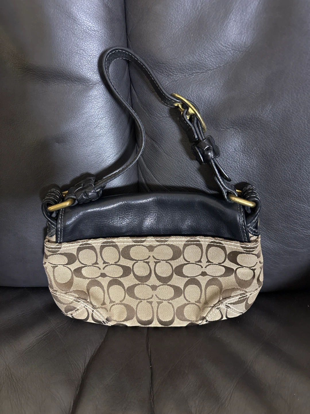Coach Signature Canvas and Leather Handbag - photo 2