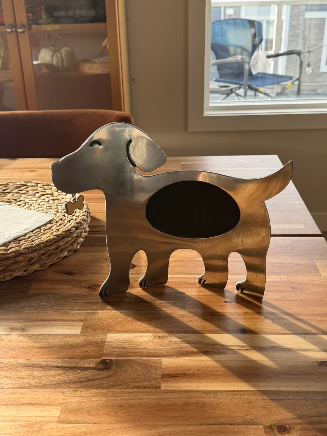 Metal Dog Shaped Photo Frame