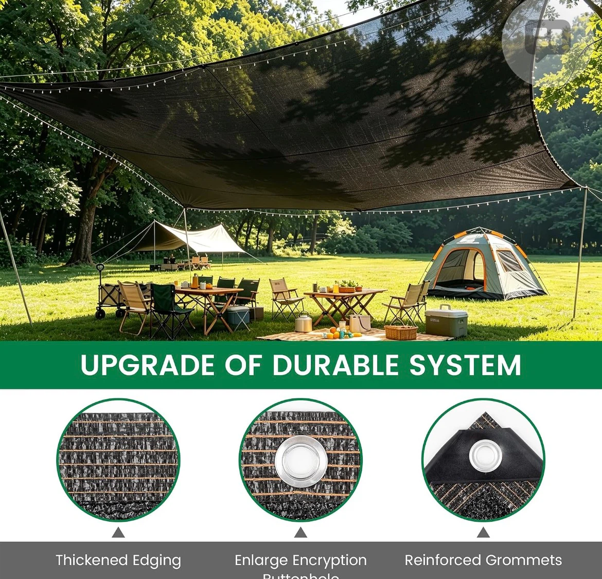 Black Outdoor Shade Cloth - photo 2