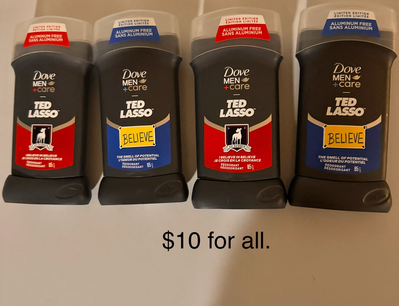 4 Dove Men+Care Ted Lasso Deodorants