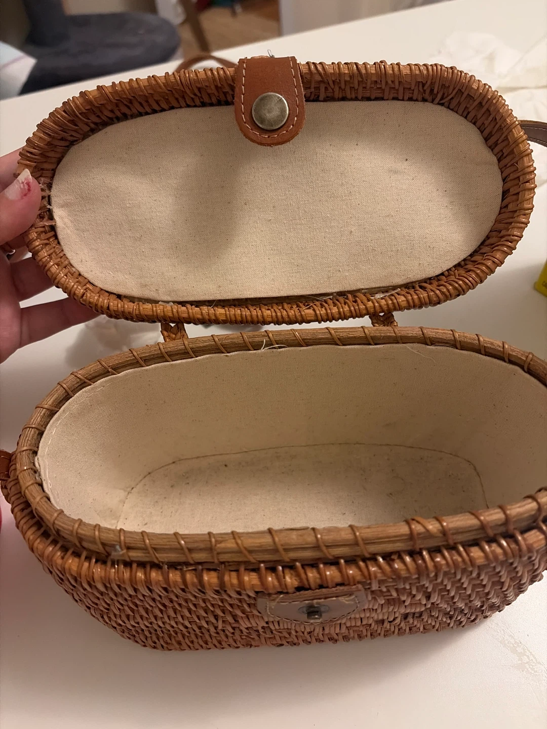 Woven Rattan Crossbody Bag - photo 2