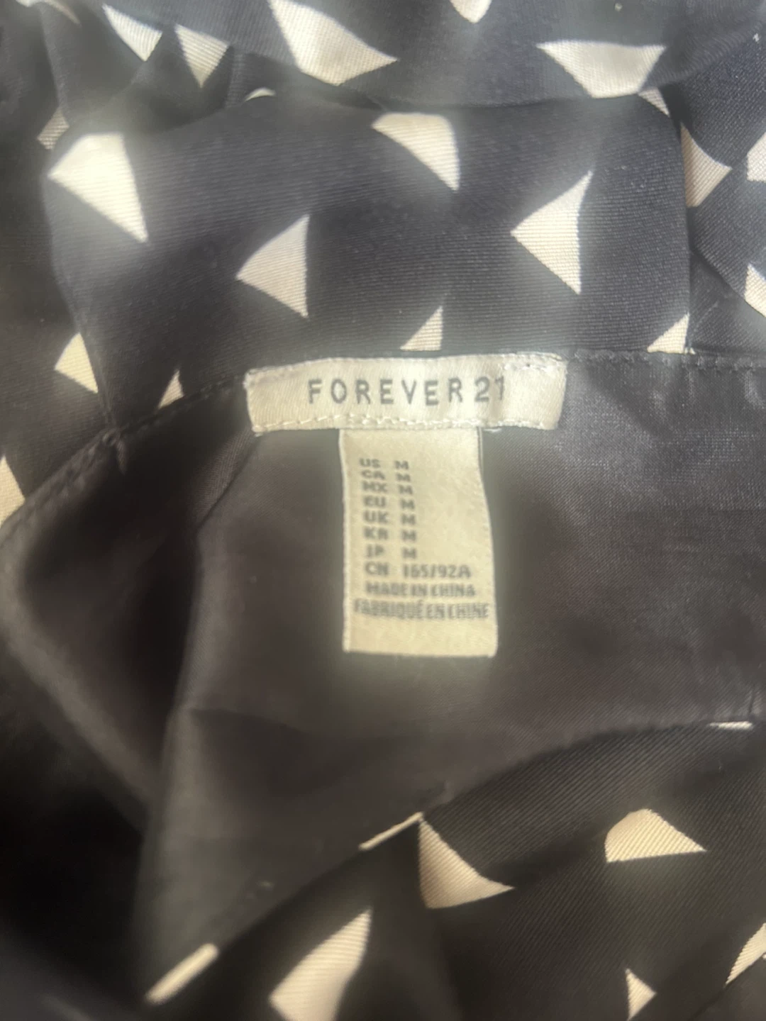 Black and White Triangle Print Dress - photo 3
