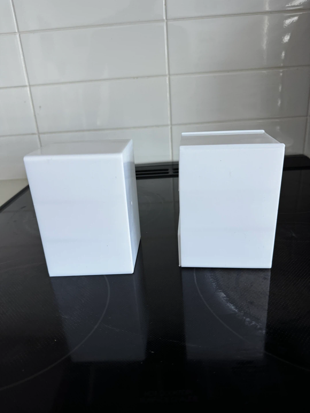 Two White Plastic 3-Drawer Desktop Organizers - photo 2
