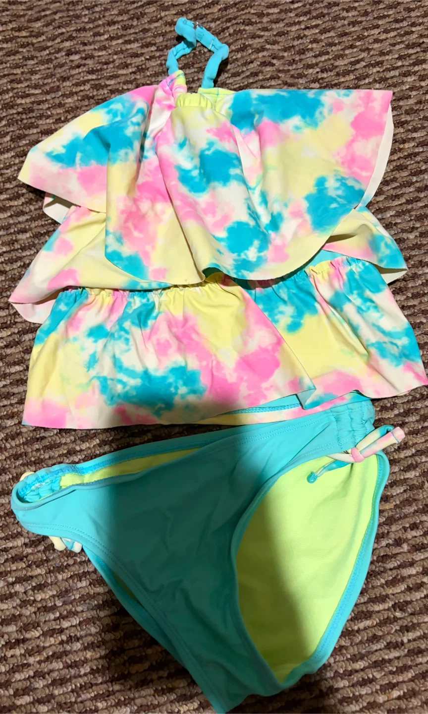 Girls Tie-Dye Two-Piece Swimsuit ~ Size 7/8