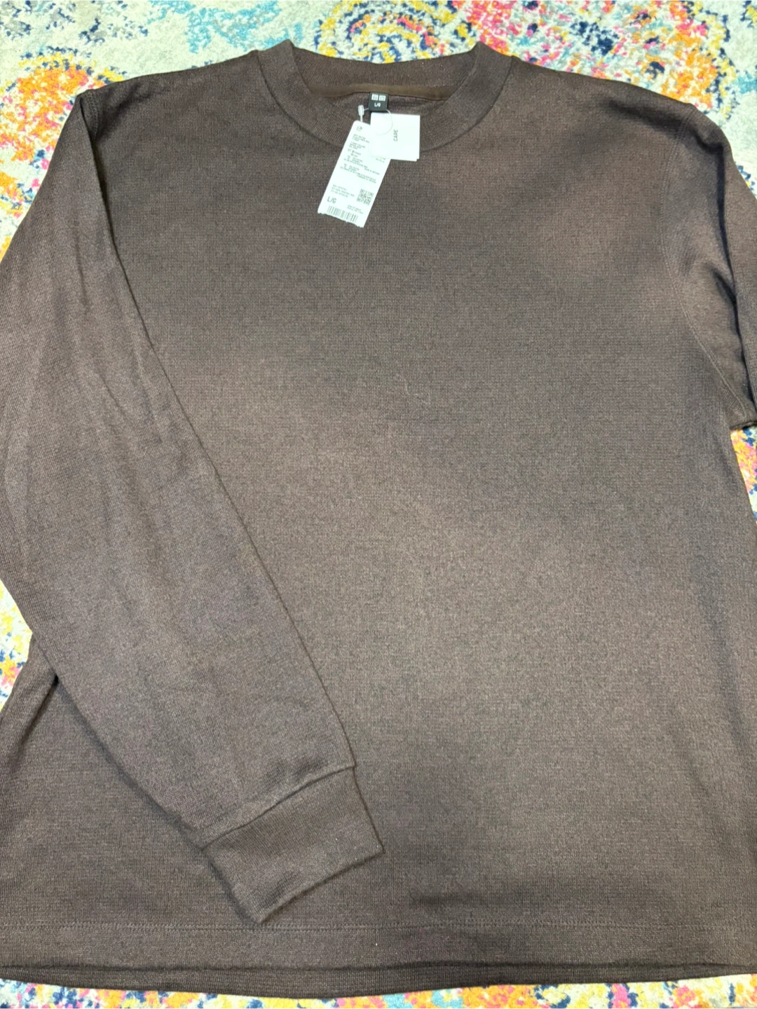 Uniqlo Brown Crew Neck Long Sleeve - photo 3