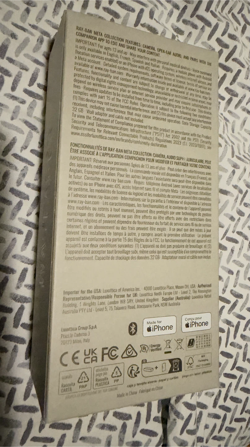 Ray-Ban Meta Wayfarer Smart Glasses – Brand New & Factory Sealed - photo 3